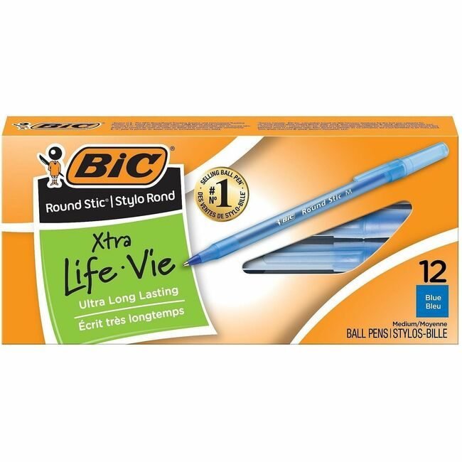 BIC Corporation Pen Roundstic Bp Medium Be Dz BICGSM11-BE