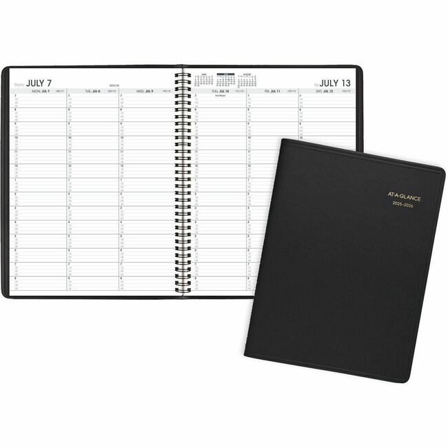 ACCO Brands AT-A-GLANCE Book Appt Wk Ay Leather Black AAG70-957-05