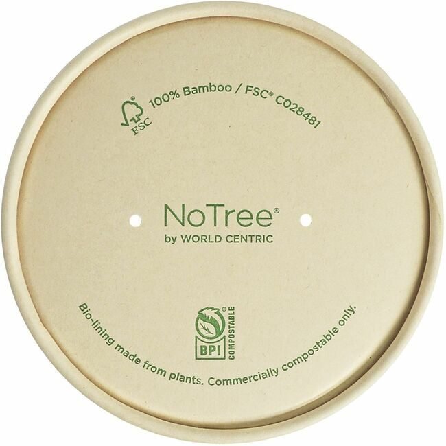 World Centric Lid Paper 12-32OZ 500 WORBOLPA12K