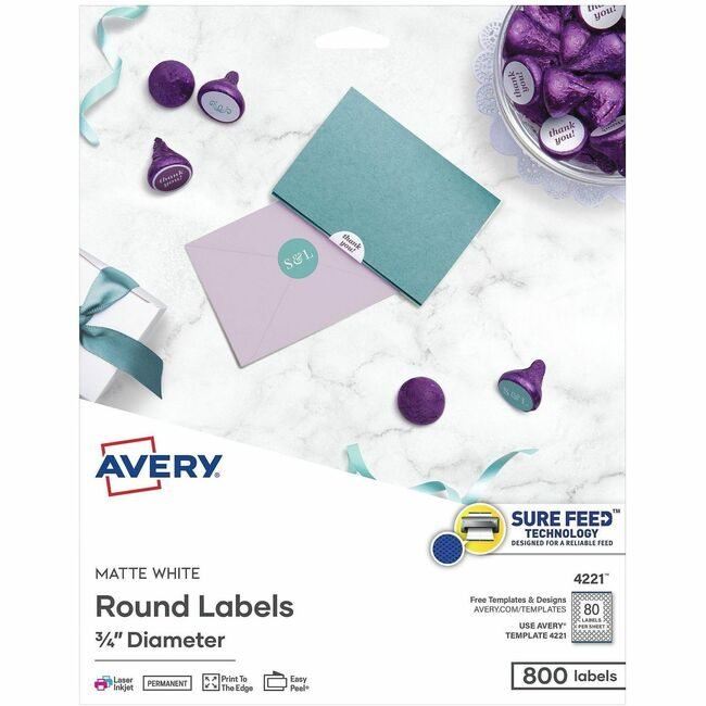 Avery Products Corporation Labels Round 3/4" 80UP We AVE4221