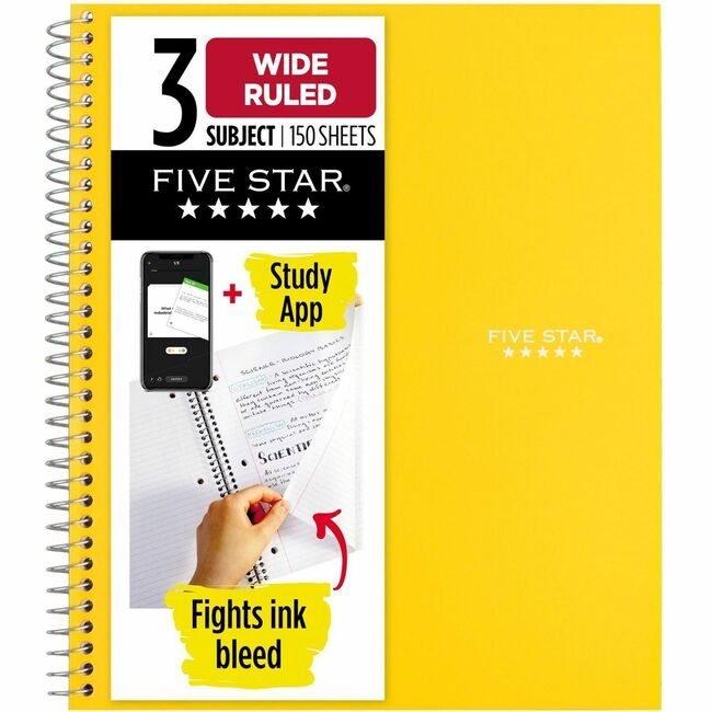 ACCO Brands Mead / Five Star Notebook 5-STAR 3SUB 8X10.5 MEA05204