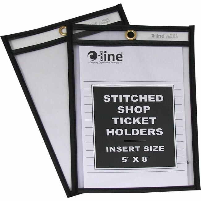 C-Line Products Holder Shopticket 5X8 Cl/Bk CLI46058
