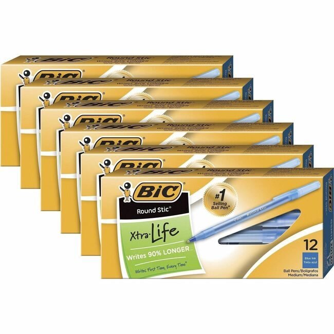 BIC Corporation Pen Roundstic Bp Medium Be Dz BICGSM11BEBD