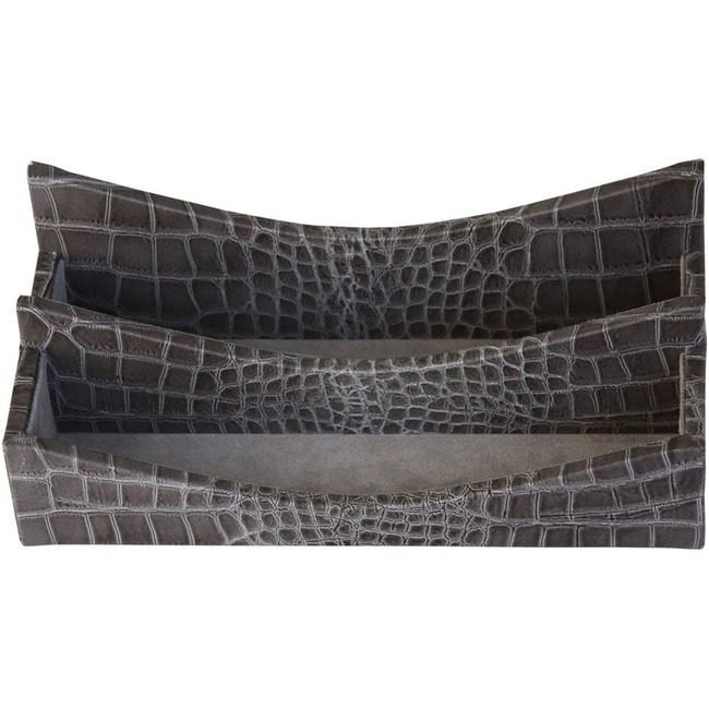 Dacasso Letter Lthr Protacini Gray DACA6208