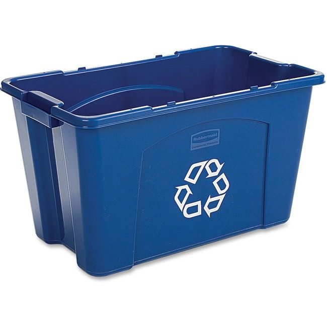 Rubbermaid Commercial Products Receptacle Rcyc 18GAL Be RCP571873BECT