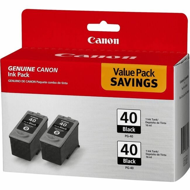 Canon U.S.A. Crtdgs PG40 Twin Pk Black CNMPG40TWINPK
