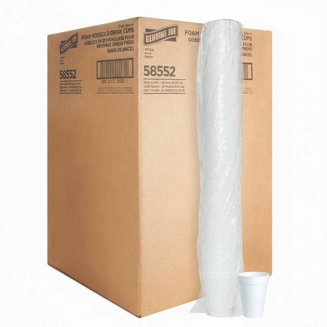 Genuine Joe Cups 12 OZ Foam GJO58552