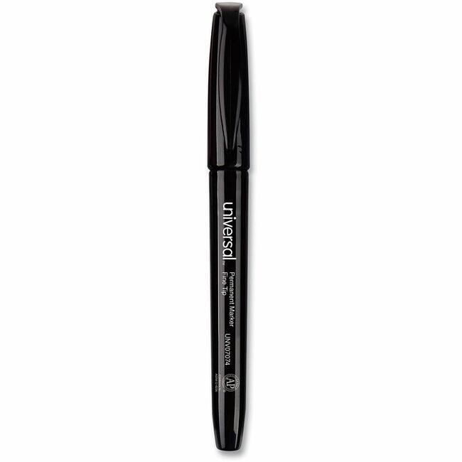 Universal Office Products Marker Perm Fine Black UNV07074