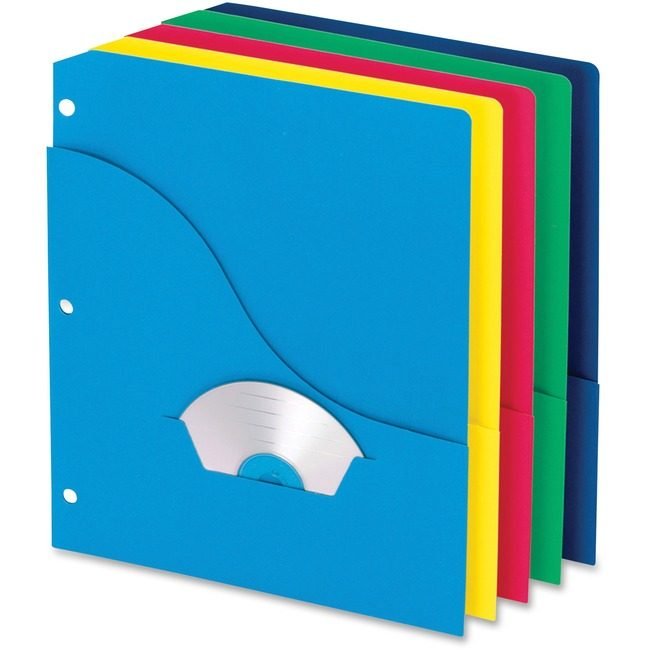 Pendaflex Cover Wave Assorted 3HOLE 10PAK PFX32900