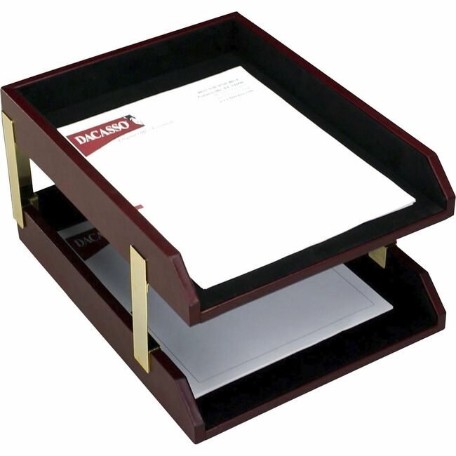 Dacasso Trays Letter Double Lthr Two-Tone DACA7020