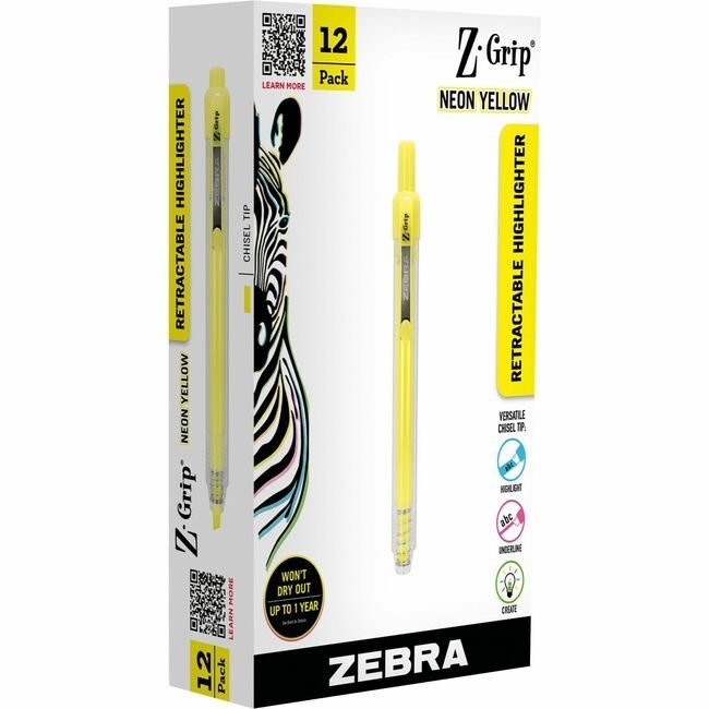 Zebra Pen Corporation Highlighter Rt Neon Yw Dz ZEB71250