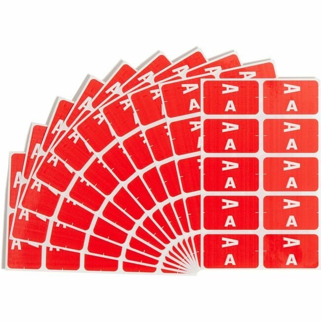 Smead Manufacturing Co. Label Accs "A" Red 100 Count SMD67171