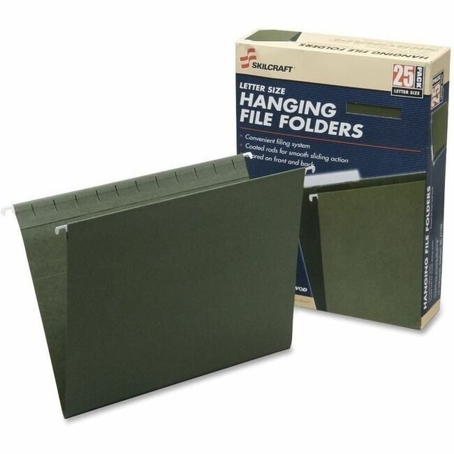 SKU-LEVEL VERIFICATION REQUIRED Folder File Hang 1/5 Letter Green NSN3649498