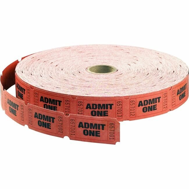 Chartpak, Inc. Maco Ticket Single Red MAC18-610