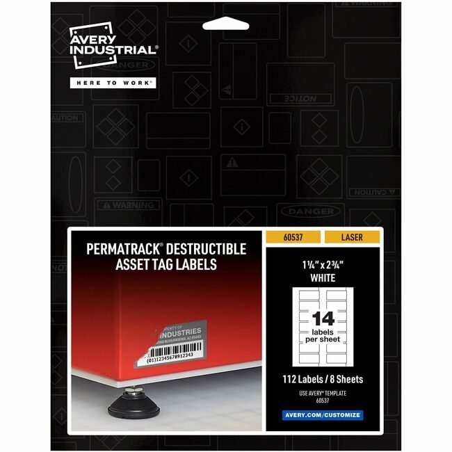 Avery Products Corporation Tag Asset Dstrcbl We 112 Pack AVE60537