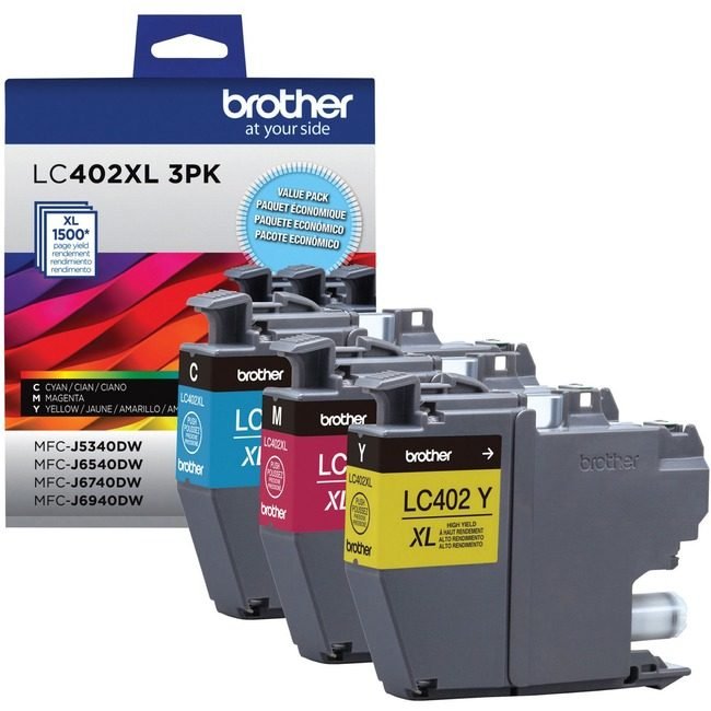 Brother International Crtdg Ink 3 Pack Cyn/Ma/Yw Hiyd BRTLC402XL3PKS