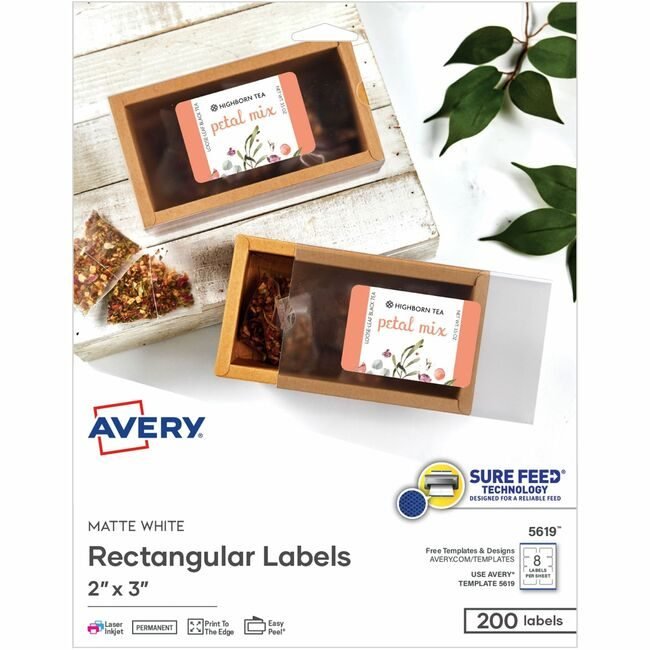 Avery Products Corporation Labels Rect 2X3IN 200 Count AVE05619