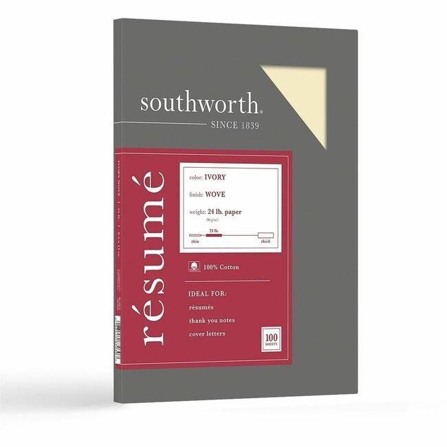 Southworth Paper Resume 100%CTN 24# Iy SOUR14ICF