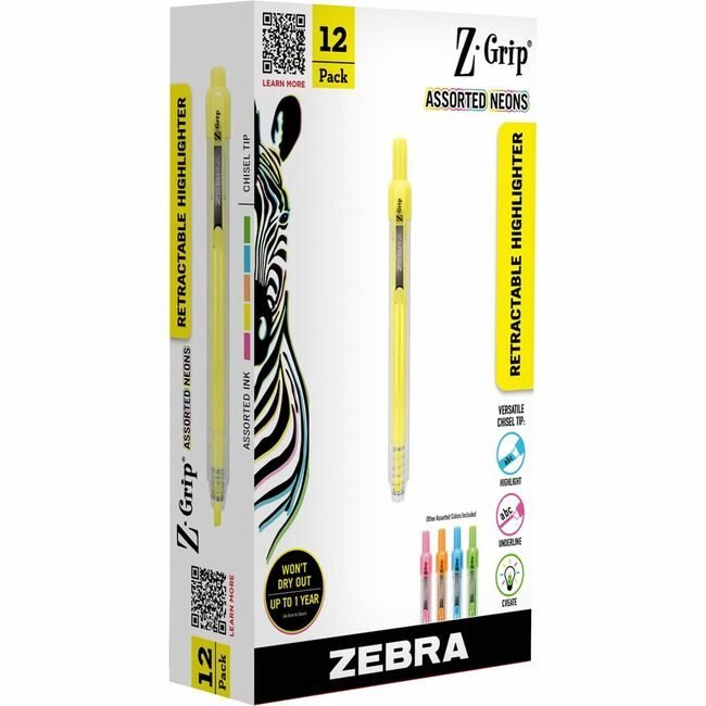 Zebra Pen Corporation Highlighter Rt Asst Neon Dz ZEB71200
