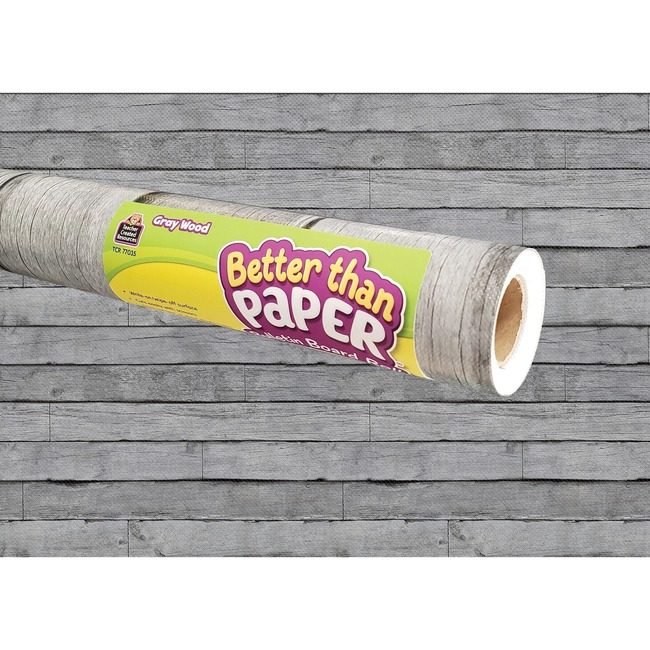 Teacher Created Resources Roll Fabric Bb Btp Gry Wood TCR77035