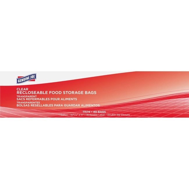 Genuine Joe Bag Storage Food 1 GAL 40 Count GJO11574