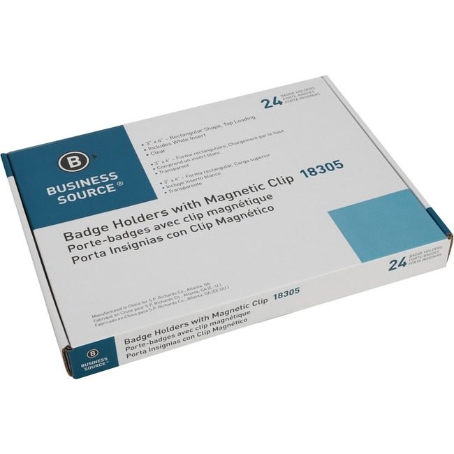 Business Source Holder Badge Magnet 3"X4" BSN18305
