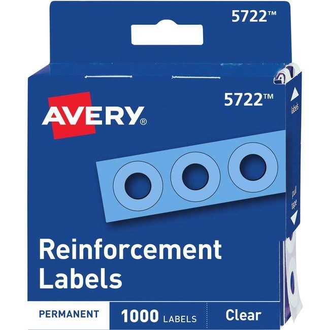 Avery Products Corporation Reinforcements 1/4" Clear 1000 AVE05722