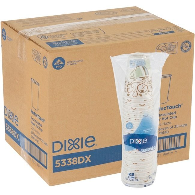 Georgia-Pacific Dixie Cup Hot Perfctouch 8OZ 25 Count DXE5338DXCT