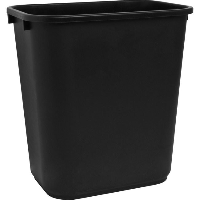 Sparco Wastebasket Rect 28 QT Black SPR02160