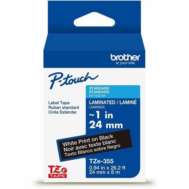 Brother International Cartridge Tape 1" We/Bk BRTTZE355G