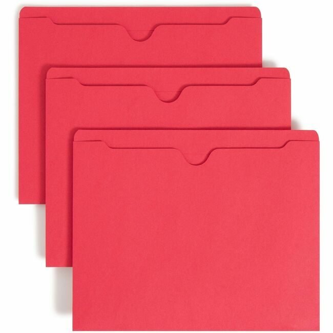 Smead Manufacturing Co. Jacket File Letter Flat Red SMD75509