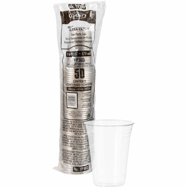 Dart Container Corporation Solo Cup Pet Squat Clear 16OZ SCCTP16D