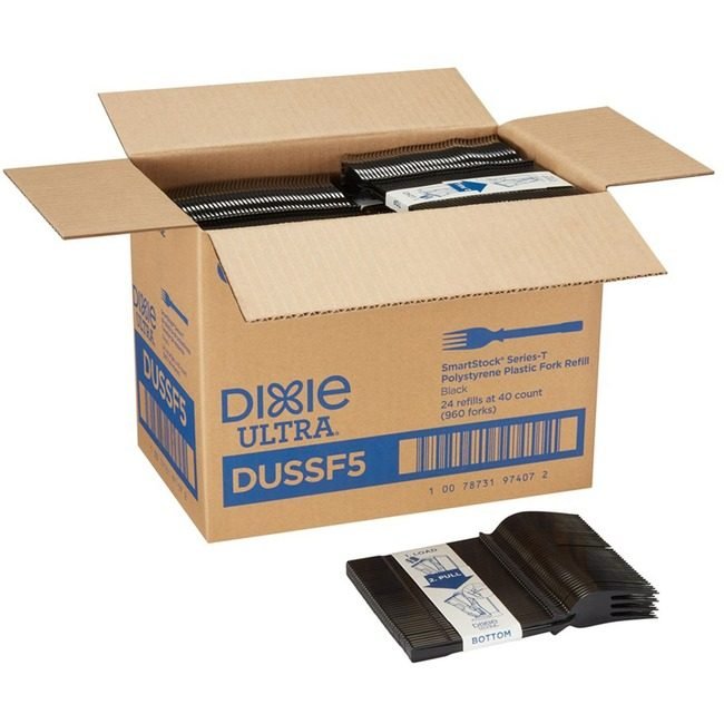Georgia-Pacific Dixie Fork Ps Cutlery Black DXEDUSSF5