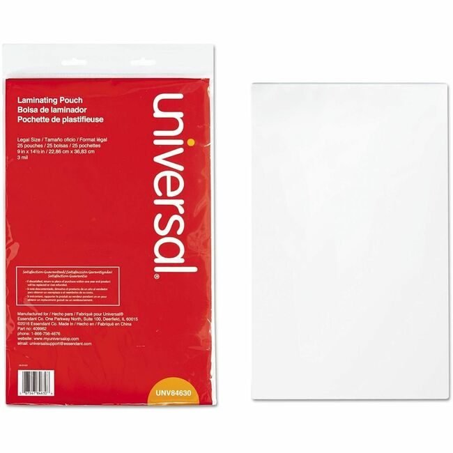 Universal Office Products Pouch LGL SZ 3MIL 25/PK UNV84630