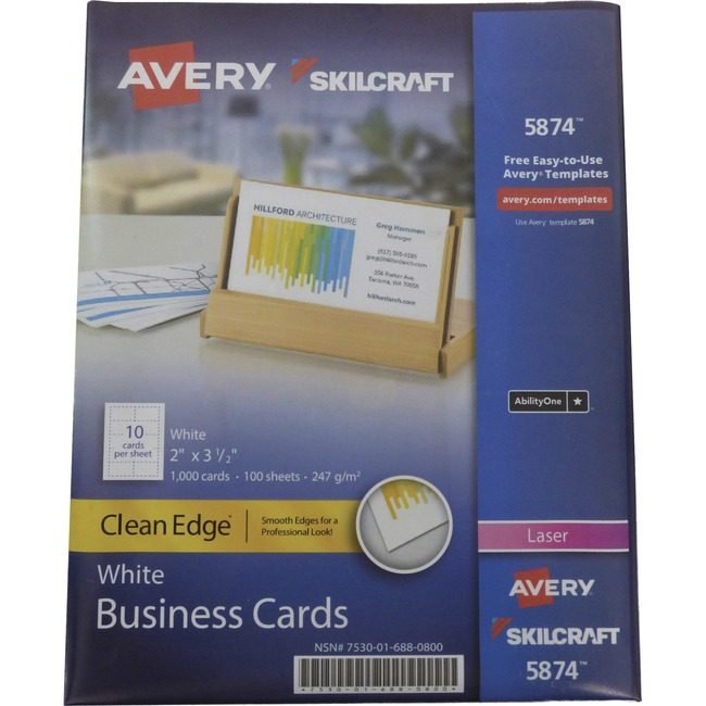 SKU-LEVEL VERIFICATION REQUIRED Cards Business 2"X3.5" 1M NSN6880800