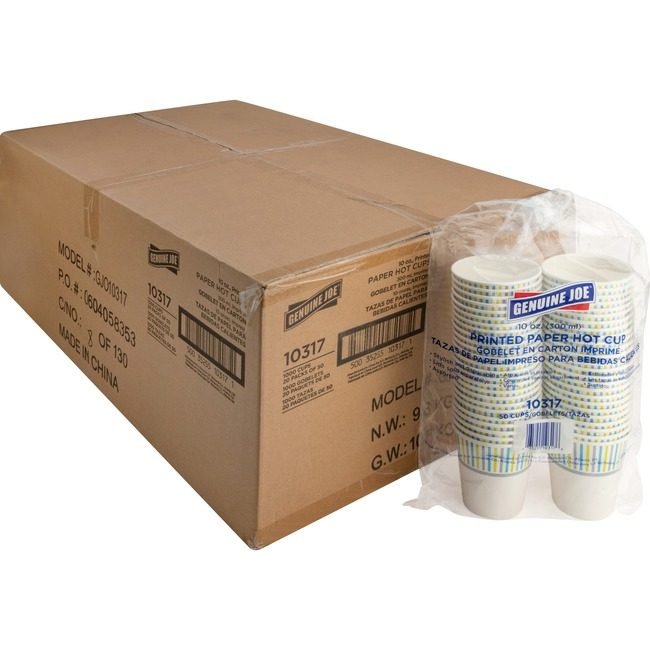 Genuine Joe Cup Paper Hot Printed 10OZ GJO10317CT