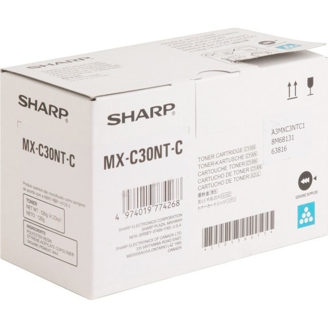 Sharp Electronics Crtdg Lsr MXC300 Cyn 6K SHRMXC30NTC