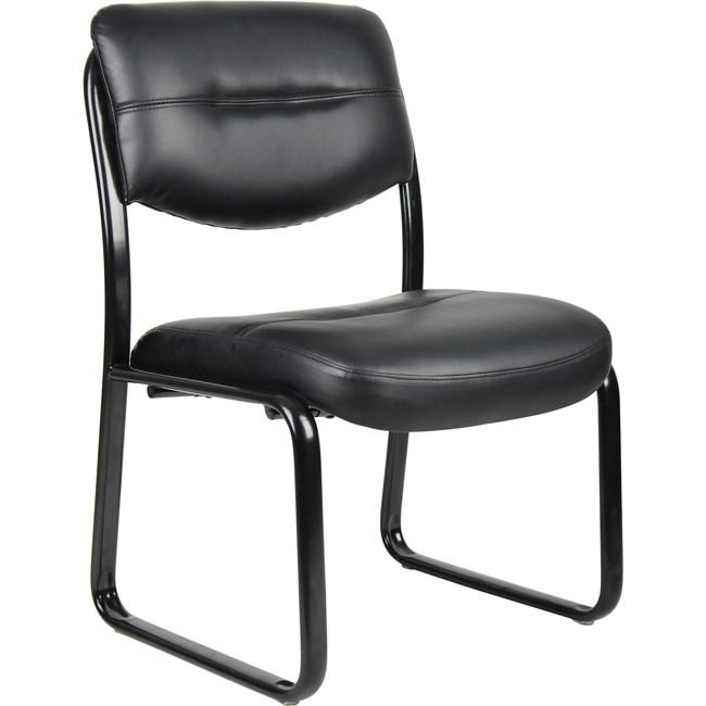 Boss Office Products Side Chair Lthr Plus Black BOPVSBO9539