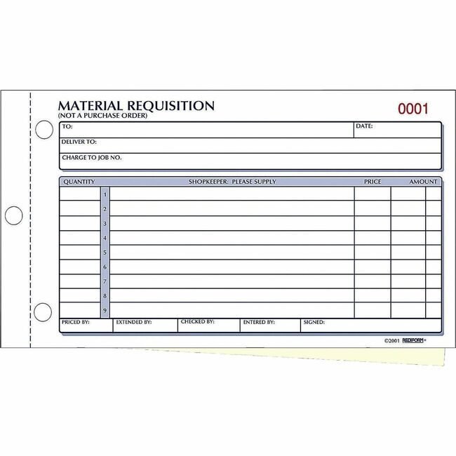 Dominion Blueline, Inc. Schneider Vizz Form Purchs Mat Req 2-PART RED1L114