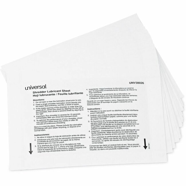 Universal Office Products Lubricant Sht Shrdr 24 White UNV38026