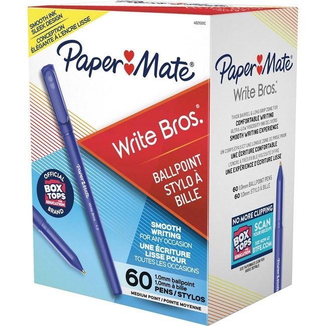 Newell Brands Paper Mate Pen Writebros Medium Be 60 Count PAP4621501C