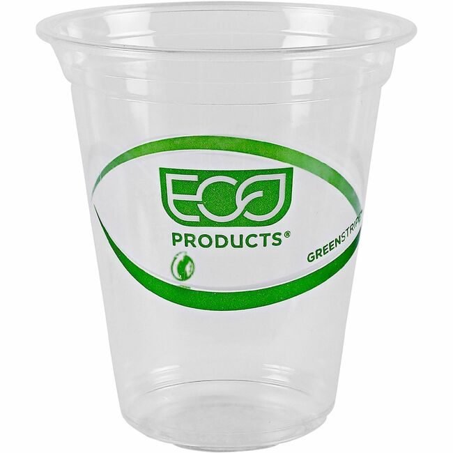 Eco-Products Cup Cold Pla Grnstrp 16OZ ECOEPCC16GSA