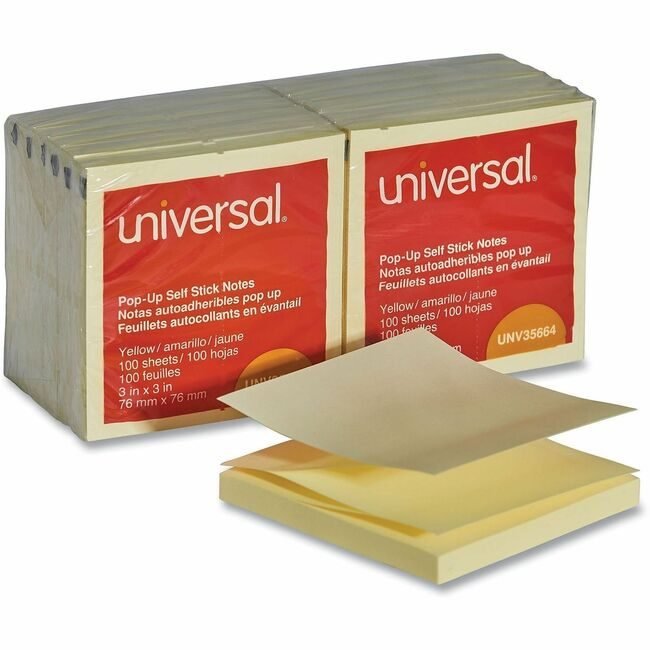 Universal Office Products Pad 12 FANFOLD 3X3 Yw UNV35664