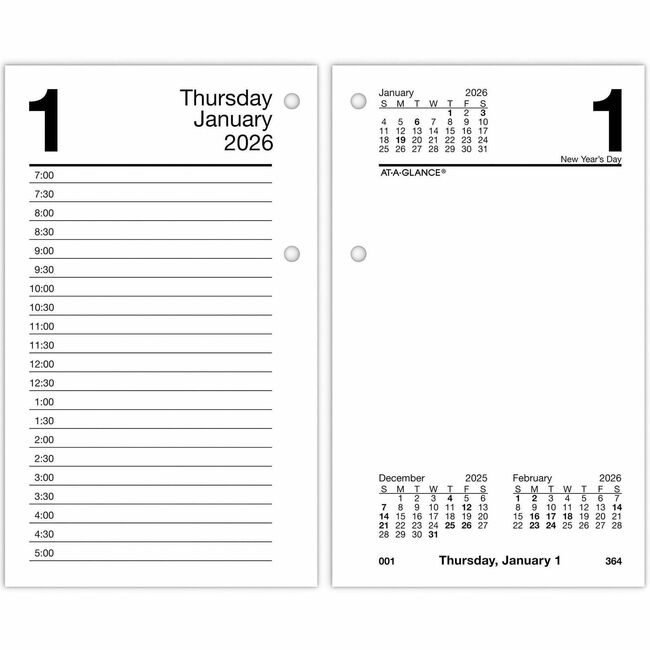ACCO Brands AT-A-GLANCE Refill Calendr No Tabs Recy AAGE717R-50