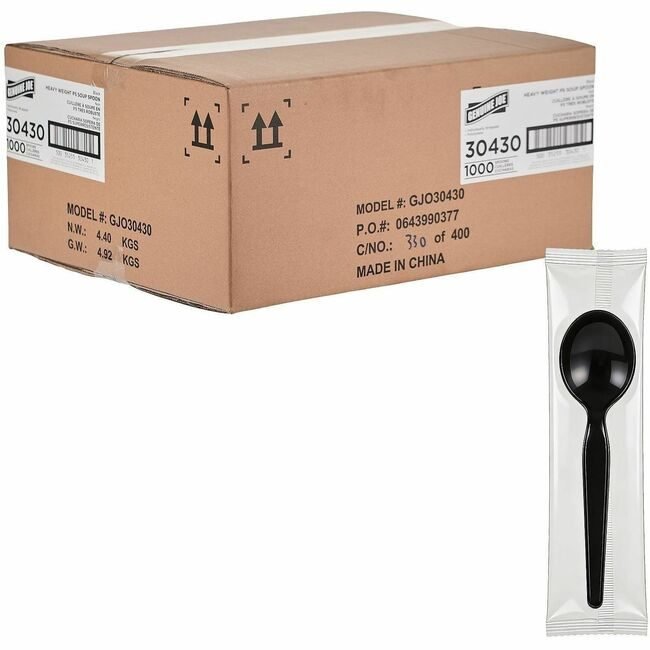 Genuine Joe Spoon Soup Hw Ps Black Iw GJO30430