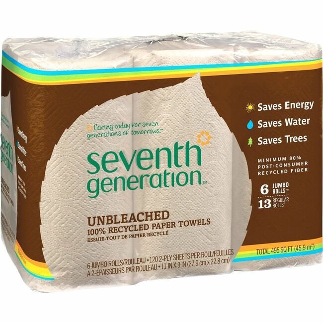 Seventh Generation Towels Paper Natural 6/PK SEV13737