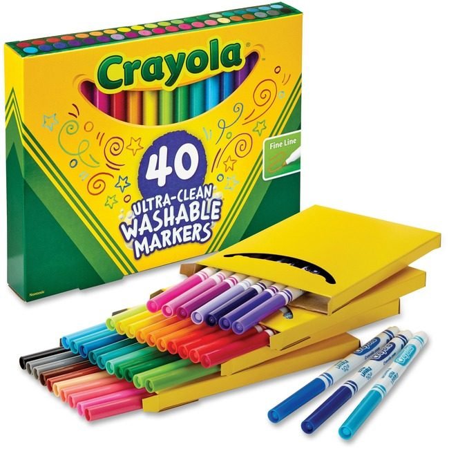 Crayola LLC Markers Washable Fine 40 Count CYO587861