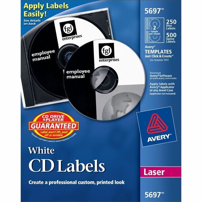 Avery Products Corporation Label Cd Laser We 250 Count AVE5697