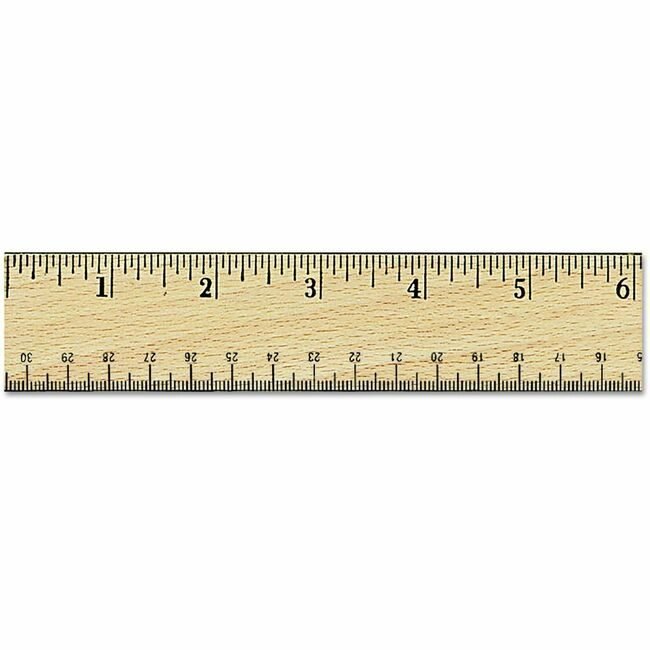 Universal Office Products Ruler Wood 12"DBLE EDGE UNV59021