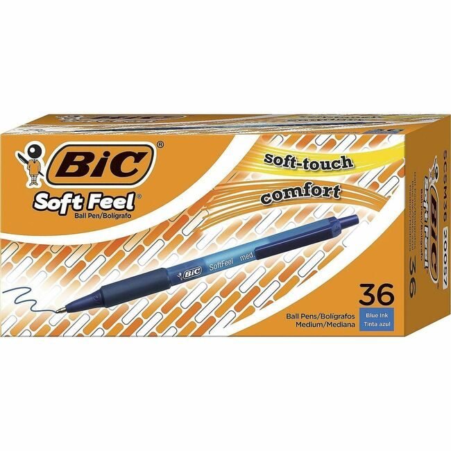 BIC Corporation Pen Softfeel Bp Medium Be 36 Count BICSCSM361BE